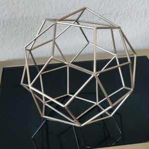 Decor. Geodesic silver tone